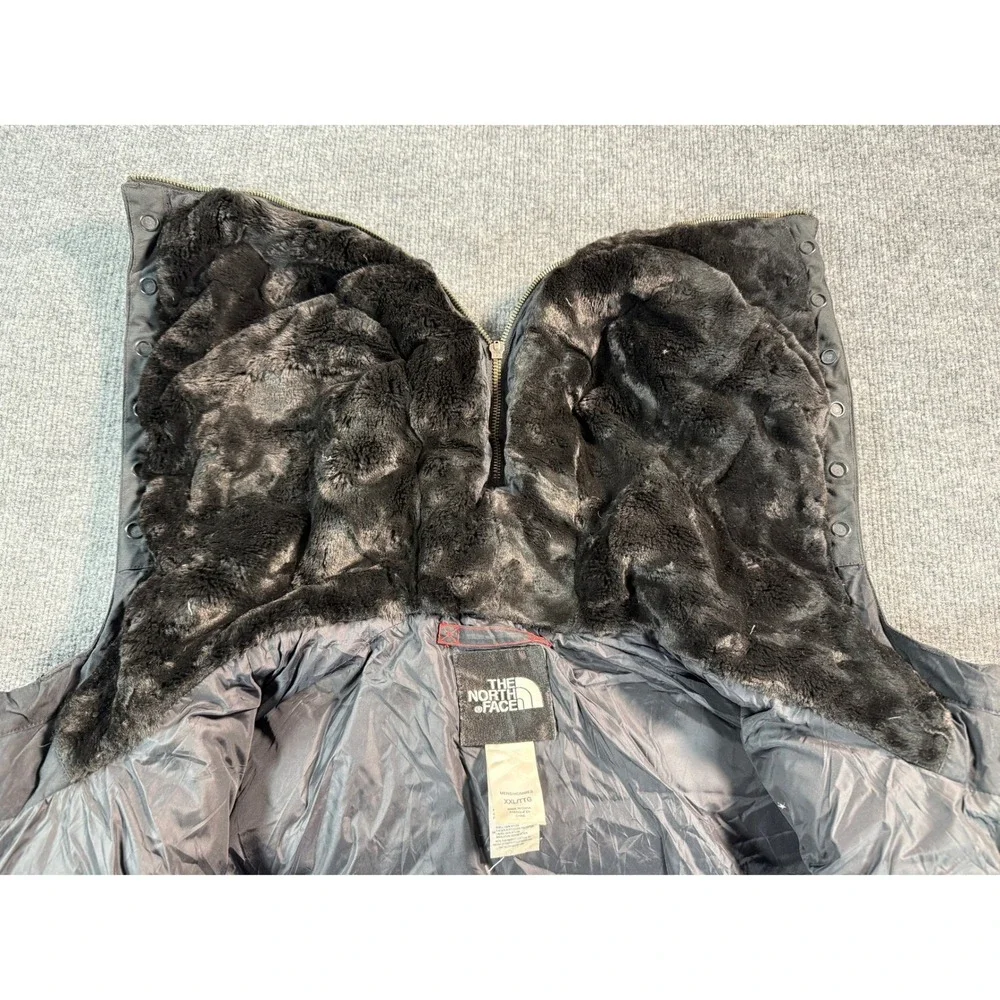 The North Face Mens Puffer Goose‎ Down 550 Jacket Mens XXL Black Hooded Full Zip